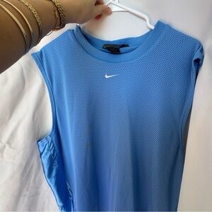 Nike Women's Sky Blue Mesh Jersey Top